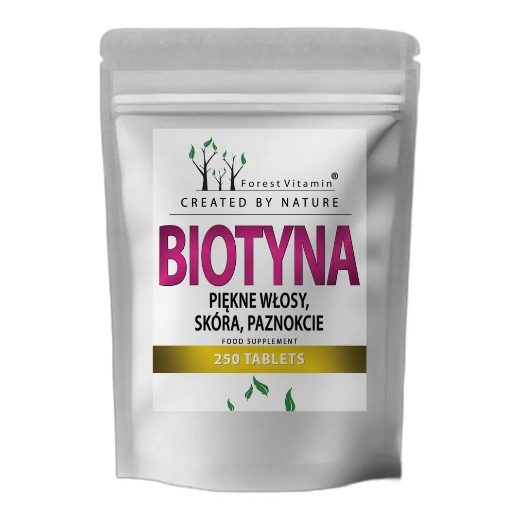 BIOTYNA 2500 µG 2,5MG 250tabs B7 WYPADAJĄCE WŁOSY SKÓRA PAZNOKCIE WITAMINA — zdjęcie 2