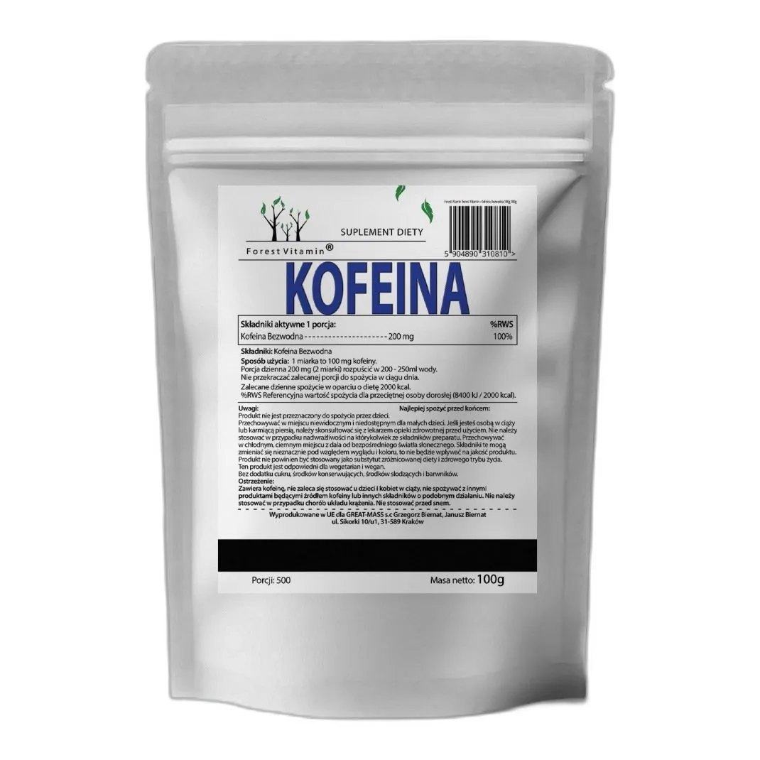 Kofeina bezwodna 100 g – czysta, wysokiej jakości — zdjęcie 3