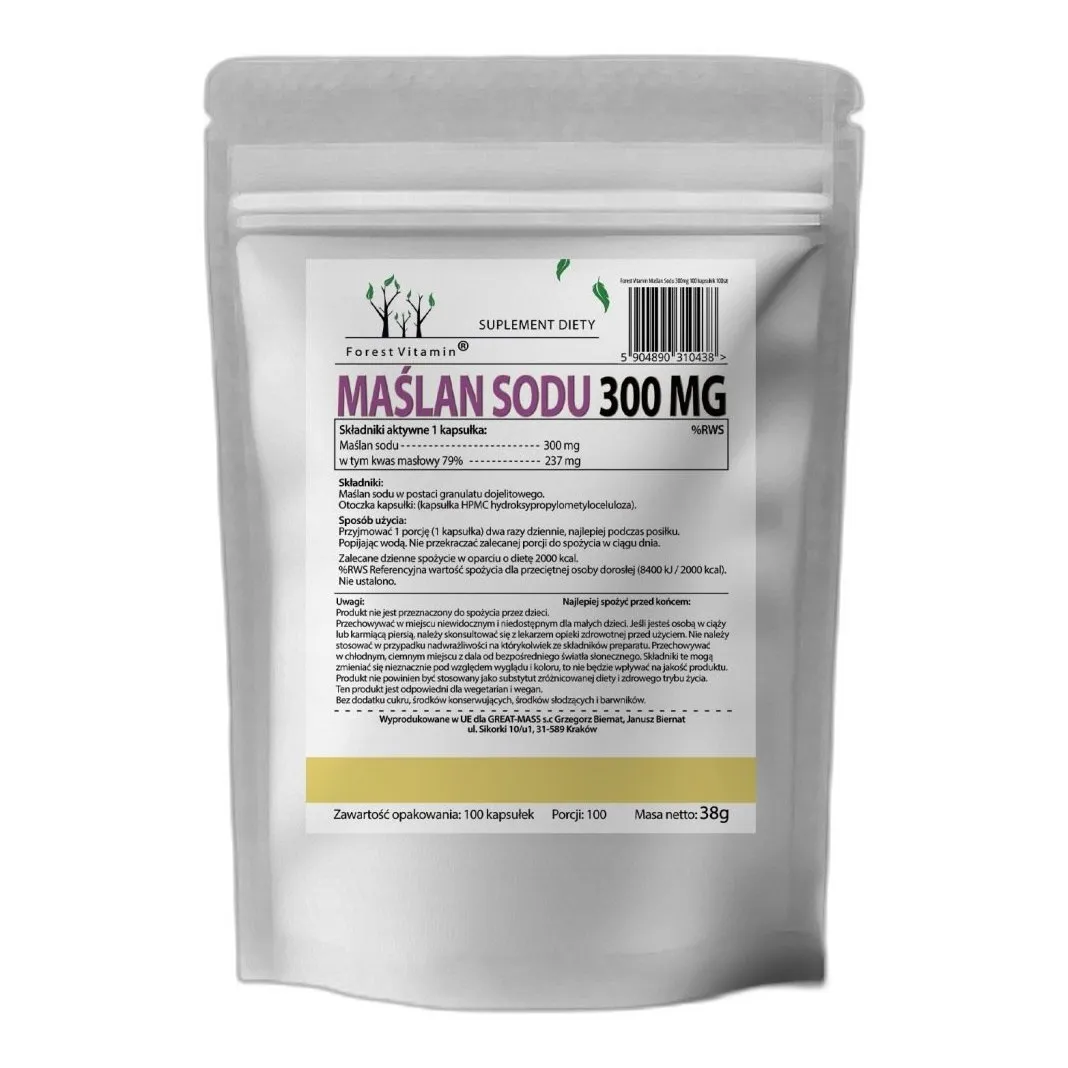 Maślan sodu 300mg kwas masłowy jelita mikrobiom odporność — zdjęcie 3